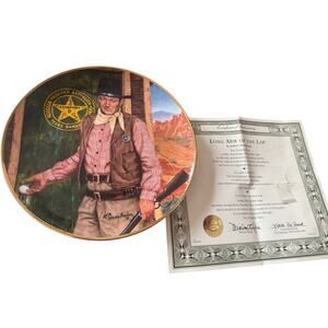 John Wayne Decorative Collector plate. Franklin Mint Long Arm of the Law